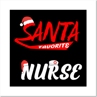 Santa favorite nurse Posters and Art